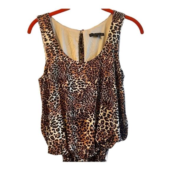 Tiana B. Animal Print Tank Jumpsuit with Keyhole Back & Tie Belt; SZ S; NWOT - Picture 6 of 9